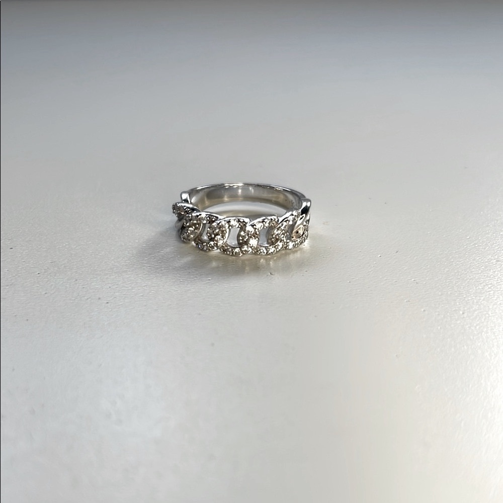 925 silver Cuban link Ring